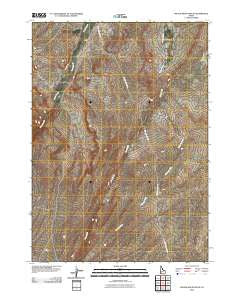 Rough Mountain NE Idaho Historical topographic map, 1:24000 scale, 7.5 X 7.5 Minute, Year 2010