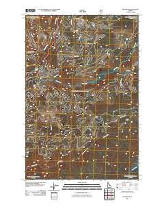 Roundtop Idaho Historical topographic map, 1:24000 scale, 7.5 X 7.5 Minute, Year 2011