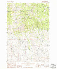 Rush Peak Idaho Historical topographic map, 1:24000 scale, 7.5 X 7.5 Minute, Year 1986