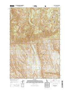 Rush Peak Idaho Current topographic map, 1:24000 scale, 7.5 X 7.5 Minute, Year 2013