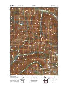 Saddle Mountain Idaho Historical topographic map, 1:24000 scale, 7.5 X 7.5 Minute, Year 2011