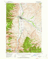 Salmon Idaho Historical topographic map, 1:62500 scale, 15 X 15 Minute, Year 1950