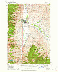 Salmon Idaho Historical topographic map, 1:62500 scale, 15 X 15 Minute, Year 1950