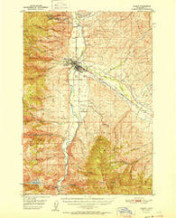 Salmon Idaho Historical topographic map, 1:62500 scale, 15 X 15 Minute, Year 1951