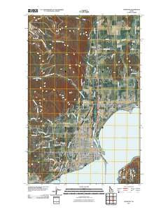 Sandpoint Idaho Historical topographic map, 1:24000 scale, 7.5 X 7.5 Minute, Year 2011