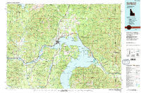 Sandpoint Idaho Historical topographic map, 1:100000 scale, 30 X 60 Minute, Year 1984