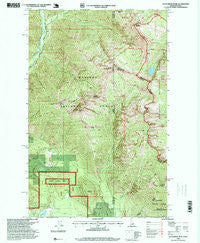 Scotchman Peak Idaho Historical topographic map, 1:24000 scale, 7.5 X 7.5 Minute, Year 1996
