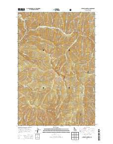 Shefoot Mountain Idaho Current topographic map, 1:24000 scale, 7.5 X 7.5 Minute, Year 2013