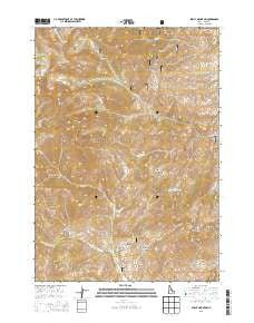 Shelly Mountain Idaho Current topographic map, 1:24000 scale, 7.5 X 7.5 Minute, Year 2013