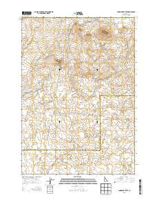 Snowshoe Butte Idaho Current topographic map, 1:24000 scale, 7.5 X 7.5 Minute, Year 2013
