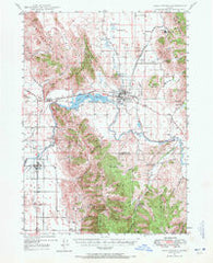 Soda Springs Idaho Historical topographic map, 1:62500 scale, 15 X 15 Minute, Year 1948