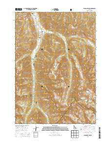 Standhope Peak Idaho Current topographic map, 1:24000 scale, 7.5 X 7.5 Minute, Year 2013