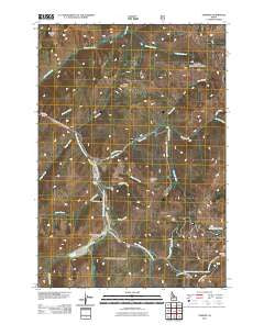 Stibnite Idaho Historical topographic map, 1:24000 scale, 7.5 X 7.5 Minute, Year 2011