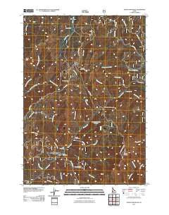 Sunset Mountain Idaho Historical topographic map, 1:24000 scale, 7.5 X 7.5 Minute, Year 2011
