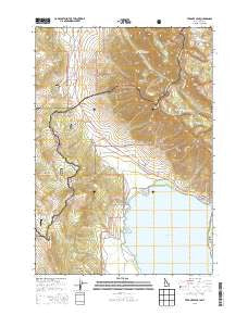 Targhee Peak Idaho Current topographic map, 1:24000 scale, 7.5 X 7.5 Minute, Year 2013