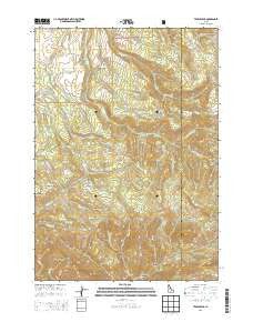 Temple Peak Idaho Current topographic map, 1:24000 scale, 7.5 X 7.5 Minute, Year 2013