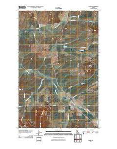 Tensed Idaho Historical topographic map, 1:24000 scale, 7.5 X 7.5 Minute, Year 2010