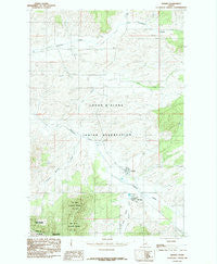 Tensed Idaho Historical topographic map, 1:24000 scale, 7.5 X 7.5 Minute, Year 1985