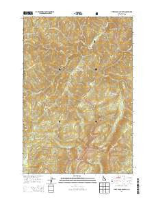 Three Prong Mountain Idaho Current topographic map, 1:24000 scale, 7.5 X 7.5 Minute, Year 2013