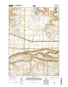 Ticeska Idaho Current topographic map, 1:24000 scale, 7.5 X 7.5 Minute, Year 2013