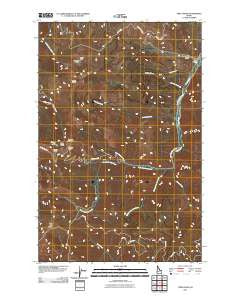 Twin Crags Idaho Historical topographic map, 1:24000 scale, 7.5 X 7.5 Minute, Year 2011