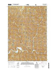 Ulysses Idaho Current topographic map, 1:24000 scale, 7.5 X 7.5 Minute, Year 2013