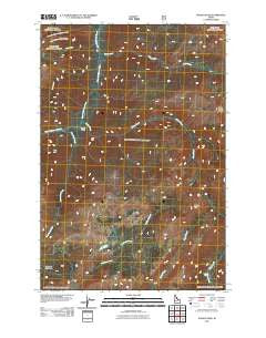 Wahoo Peak Idaho Historical topographic map, 1:24000 scale, 7.5 X 7.5 Minute, Year 2011