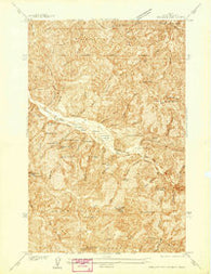 Wallace And Vicinity Idaho Historical topographic map, 1:24000 scale, 7.5 X 7.5 Minute, Year 1937