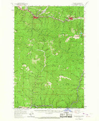 Wallace Idaho Historical topographic map, 1:62500 scale, 15 X 15 Minute, Year 1957