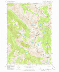 Warbonnet Peak Idaho Historical topographic map, 1:24000 scale, 7.5 X 7.5 Minute, Year 1972