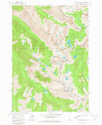 Warbonnet Peak Idaho Historical topographic map, 1:24000 scale, 7.5 X 7.5 Minute, Year 1972