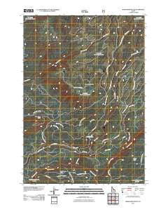 Warm River Butte Idaho Historical topographic map, 1:24000 scale, 7.5 X 7.5 Minute, Year 2011