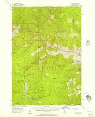 Warren Idaho Historical topographic map, 1:62500 scale, 15 X 15 Minute, Year 1956
