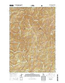 Wood Hump Idaho Current topographic map, 1:24000 scale, 7.5 X 7.5 Minute, Year 2013