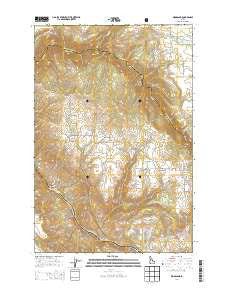 Woodland Idaho Current topographic map, 1:24000 scale, 7.5 X 7.5 Minute, Year 2014