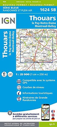 Buy map Thouars / Le Puy-Notre-Dame / Montreuil-Bellay