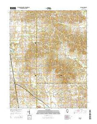 Akin Illinois Current topographic map, 1:24000 scale, 7.5 X 7.5 Minute, Year 2015