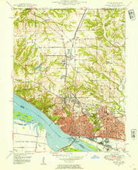 Alton Illinois Historical topographic map, 1:24000 scale, 7.5 X 7.5 Minute, Year 1948