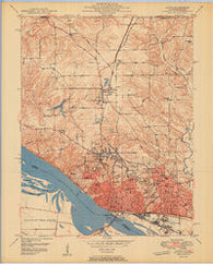 Alton Illinois Historical topographic map, 1:24000 scale, 7.5 X 7.5 Minute, Year 1950