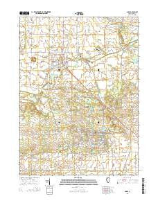 Amboy Illinois Current topographic map, 1:24000 scale, 7.5 X 7.5 Minute, Year 2015