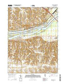 Andalusia Illinois Current topographic map, 1:24000 scale, 7.5 X 7.5 Minute, Year 2015