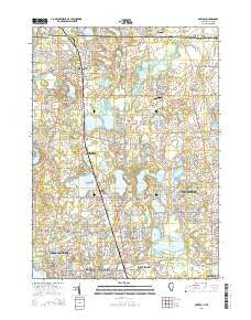 Antioch Illinois Current topographic map, 1:24000 scale, 7.5 X 7.5 Minute, Year 2015