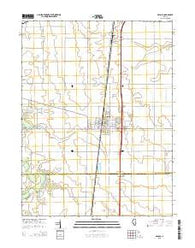 Arcola Illinois Current topographic map, 1:24000 scale, 7.5 X 7.5 Minute, Year 2015