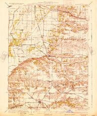 Arenzville Illinois Historical topographic map, 1:62500 scale, 15 X 15 Minute, Year 1932