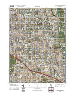 Arlington Heights Illinois Historical topographic map, 1:24000 scale, 7.5 X 7.5 Minute, Year 2012