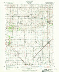 Arrowsmith Illinois Historical topographic map, 1:62500 scale, 15 X 15 Minute, Year 1952