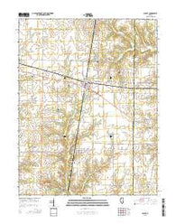 Ashley Illinois Current topographic map, 1:24000 scale, 7.5 X 7.5 Minute, Year 2015