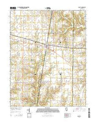 Ashley Illinois Current topographic map, 1:24000 scale, 7.5 X 7.5 Minute, Year 2015