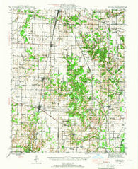 Ashley Illinois Historical topographic map, 1:62500 scale, 15 X 15 Minute, Year 1943
