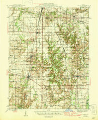 Ashley Illinois Historical topographic map, 1:62500 scale, 15 X 15 Minute, Year 1946